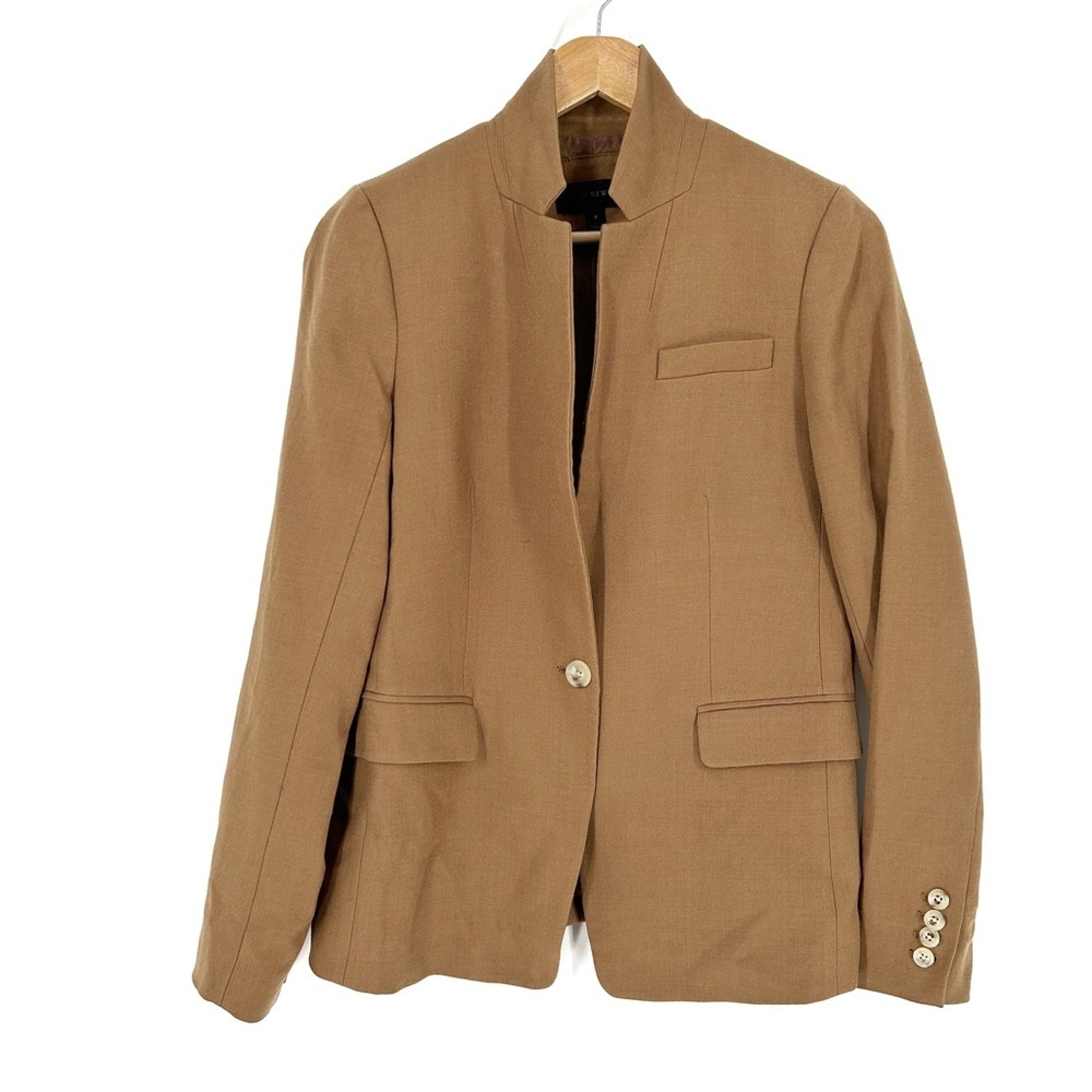 J. Crew Regent Blazer Wool Camel Brown Tan Size 8